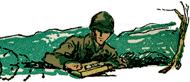GI and his foxhole radio